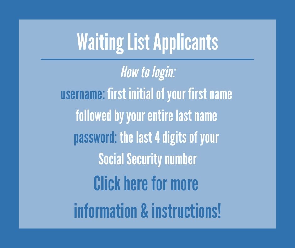 Waiting List Applicants